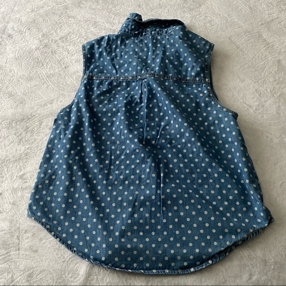 BDG Polkadot Chambray Button Down Top - Picture 2 of 6
